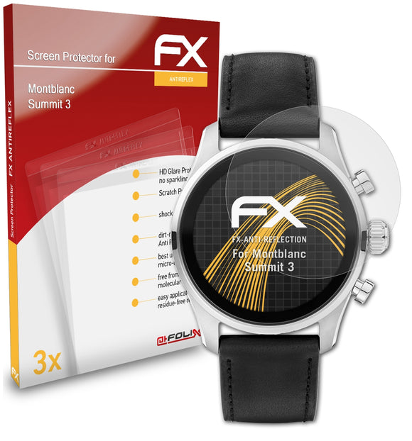 atFoliX FX-Antireflex Displayschutzfolie für Montblanc Summit 3