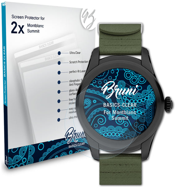 Bruni Basics-Clear Displayschutzfolie für Montblanc Summit