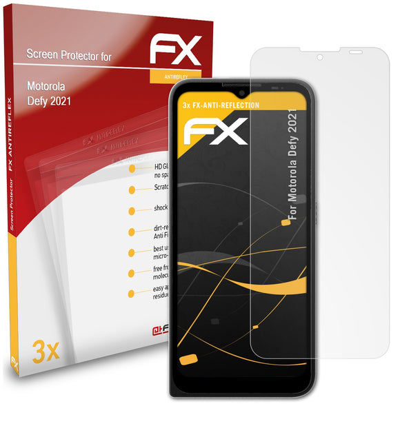 atFoliX FX-Antireflex Displayschutzfolie für Motorola Defy (2021)