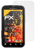 atFoliX Panzerfolie kompatibel mit Motorola DEFY, entspiegelnde und stoßdämpfende FX Schutzfolie (3X)