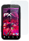 atFoliX Glasfolie kompatibel mit Motorola DEFY, 9H Hybrid-Glass FX Panzerfolie