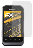 atFoliX Panzerfolie kompatibel mit Motorola Defy Mini XT320, entspiegelnde und stoßdämpfende FX Schutzfolie (3X)