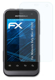 atFoliX Schutzfolie kompatibel mit Motorola Defy Mini XT320, ultraklare FX Folie (3X)