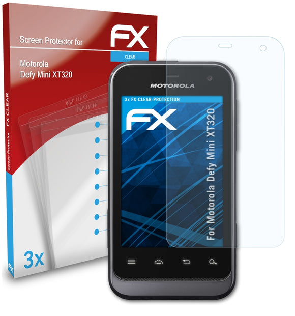 atFoliX FX-Clear Schutzfolie für Motorola Defy Mini XT320