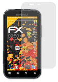 Panzerfolie atFoliX kompatibel mit Motorola DEFY+, entspiegelnde und stoßdämpfende FX (3X)