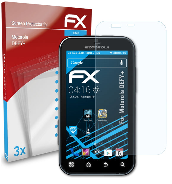 atFoliX FX-Clear Schutzfolie für Motorola DEFY+