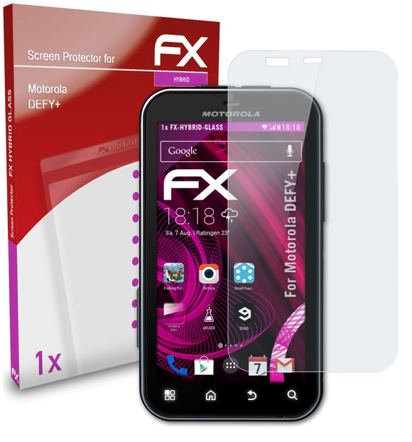 atFoliX FX-Hybrid-Glass Panzerglasfolie für Motorola DEFY+