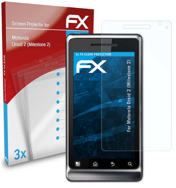 atFoliX FX-Clear Schutzfolie für Motorola Droid 2 (Milestone 2)