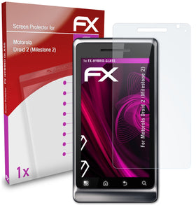 atFoliX FX-Hybrid-Glass Panzerglasfolie für Motorola Droid 2 (Milestone 2)