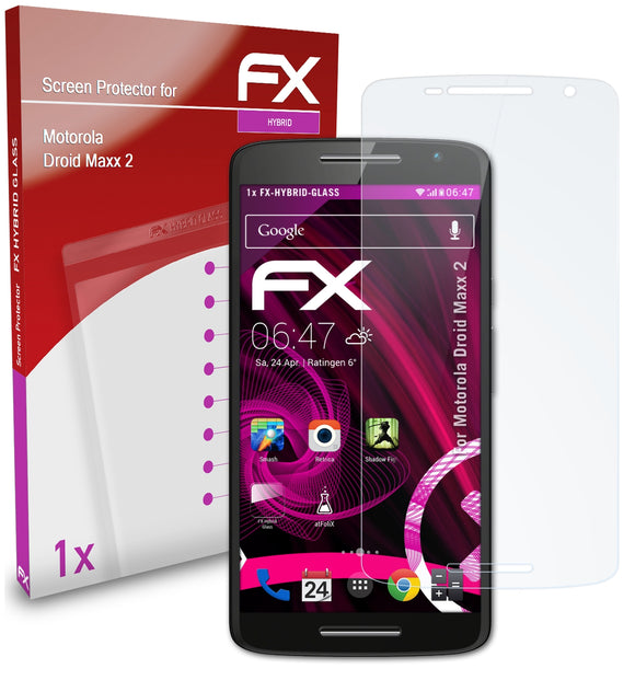 atFoliX FX-Hybrid-Glass Panzerglasfolie für Motorola Droid Maxx 2