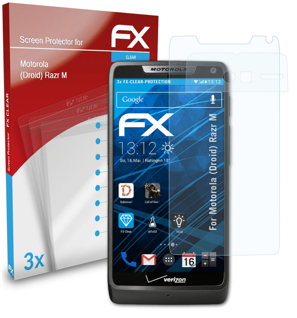atFoliX FX-Clear Schutzfolie für Motorola (Droid) Razr M