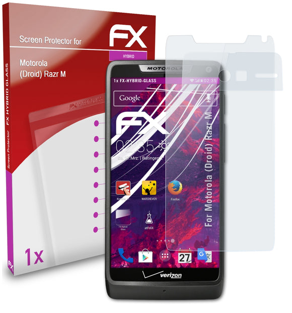 atFoliX FX-Hybrid-Glass Panzerglasfolie für Motorola (Droid) Razr M