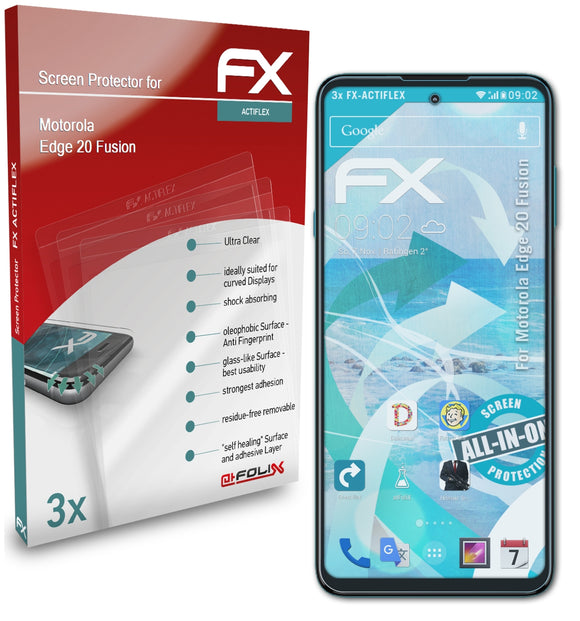 atFoliX FX-ActiFleX Displayschutzfolie für Motorola Edge 20 Fusion