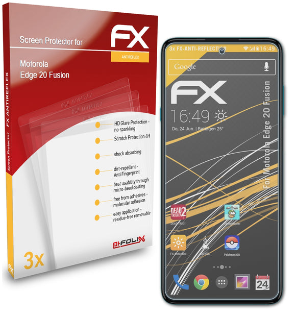 atFoliX FX-Antireflex Displayschutzfolie für Motorola Edge 20 Fusion