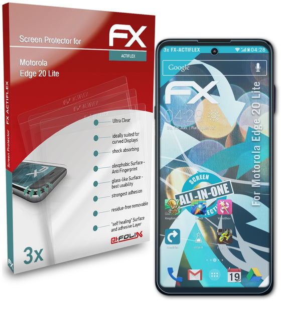 atFoliX FX-ActiFleX Displayschutzfolie für Motorola Edge 20 Lite