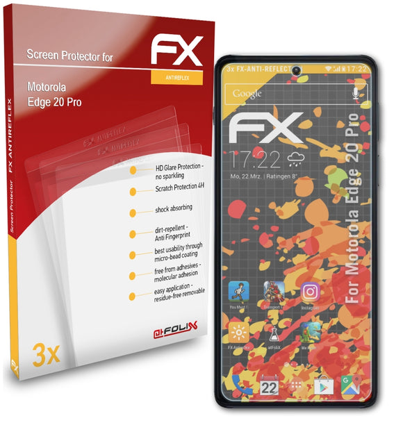 atFoliX FX-Antireflex Displayschutzfolie für Motorola Edge 20 Pro