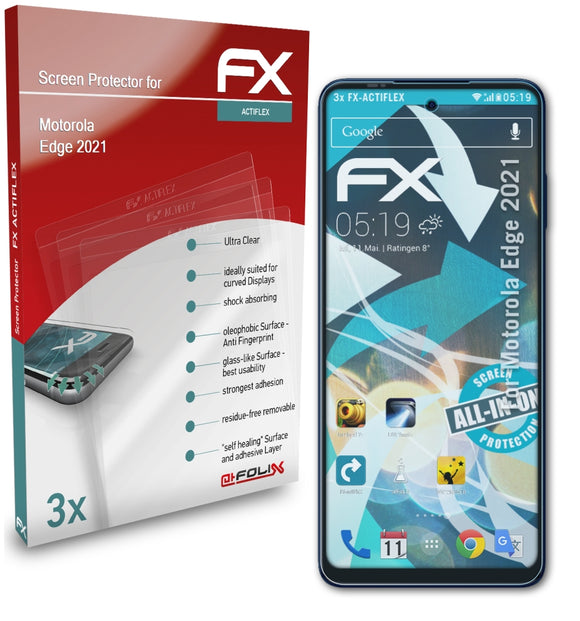 atFoliX FX-ActiFleX Displayschutzfolie für Motorola Edge (2021)