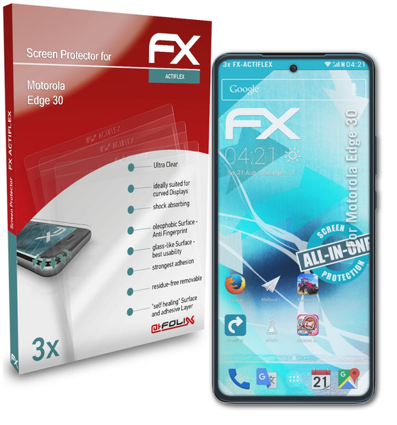 atFoliX FX-ActiFleX Displayschutzfolie für Motorola Edge 30