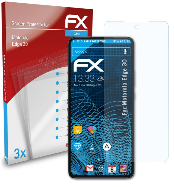 atFoliX FX-Clear Schutzfolie für Motorola Edge 30