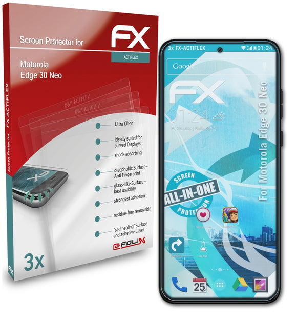 atFoliX FX-ActiFleX Displayschutzfolie für Motorola Edge 30 Neo