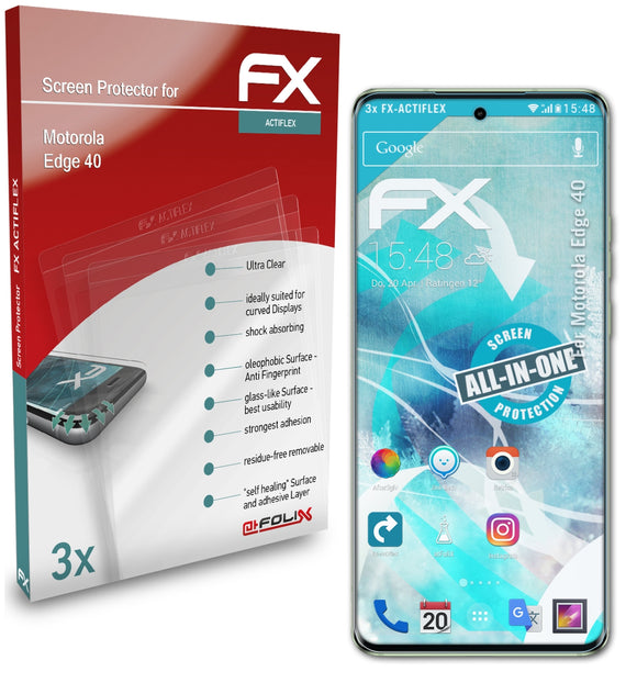 atFoliX FX-ActiFleX Displayschutzfolie für Motorola Edge 40