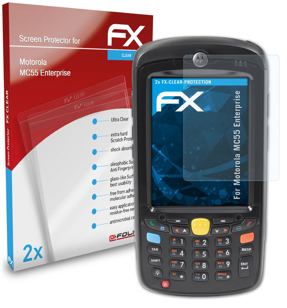 atFoliX FX-Clear Schutzfolie für Motorola MC55 Enterprise