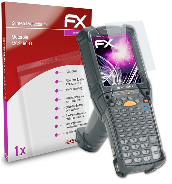 atFoliX FX-Hybrid-Glass Panzerglasfolie für Motorola MC9190-G