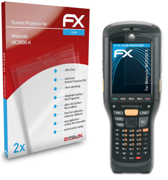 atFoliX FX-Clear Schutzfolie für Motorola MC9500-K