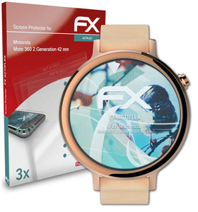 atFoliX FX-ActiFleX Displayschutzfolie für Motorola Moto 360 2.Generation (42 mm)