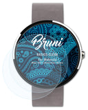 Schutzfolie Bruni kompatibel mit Motorola Moto 360 2.Generation 46 mm, glasklare (2X)