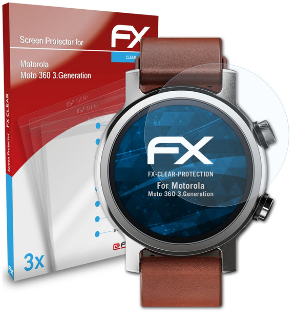 atFoliX FX-Clear Schutzfolie für Motorola Moto 360 (3.Generation)