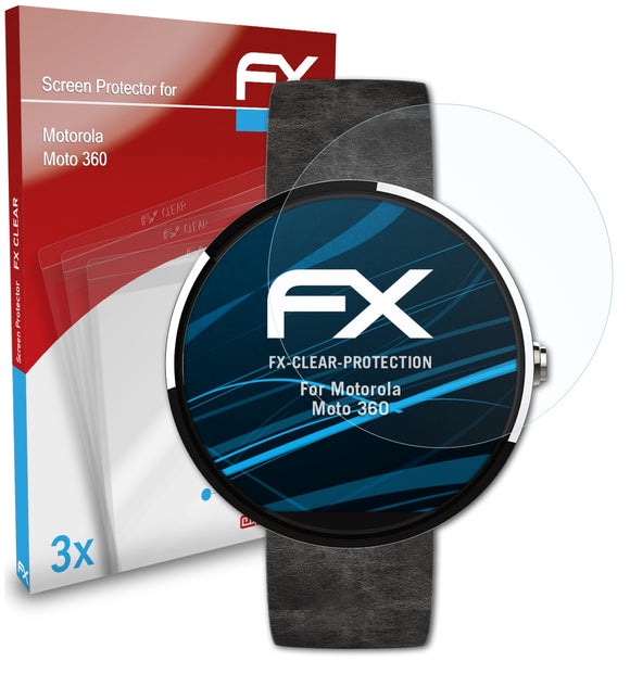 atFoliX FX-Clear Schutzfolie für Motorola Moto 360
