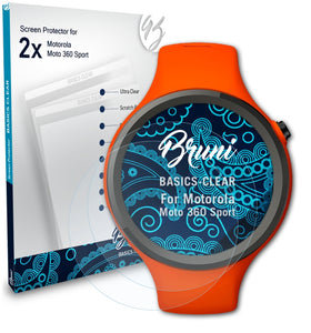 Bruni Basics-Clear Displayschutzfolie für Motorola Moto 360 Sport