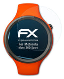 Schutzfolie atFoliX kompatibel mit Motorola Moto 360 Sport, ultraklare FX (3X)