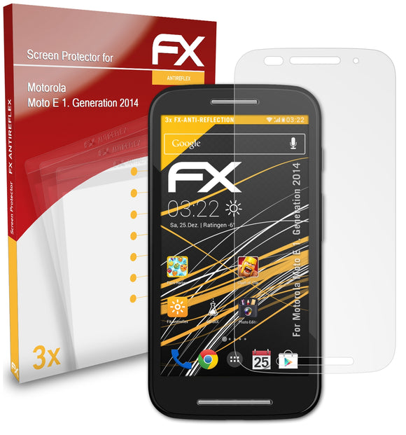 atFoliX FX-Antireflex Displayschutzfolie für Motorola Moto E (1. Generation 2014)
