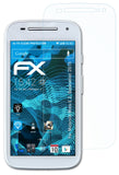 Schutzfolie atFoliX kompatibel mit Motorola Moto E 2. Generation 2015, ultraklare FX (3X)