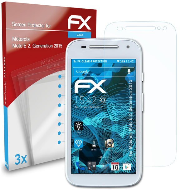 atFoliX FX-Clear Schutzfolie für Motorola Moto E (2. Generation 2015)