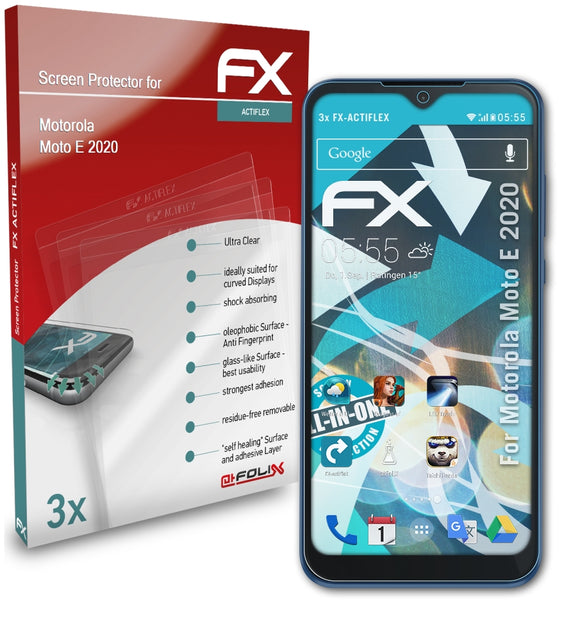 atFoliX FX-ActiFleX Displayschutzfolie für Motorola Moto E (2020)