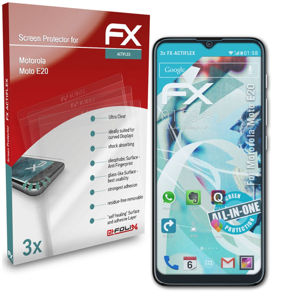 atFoliX FX-ActiFleX Displayschutzfolie für Motorola Moto E20