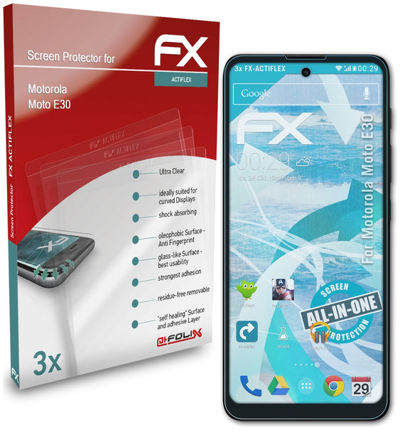 atFoliX FX-ActiFleX Displayschutzfolie für Motorola Moto E30