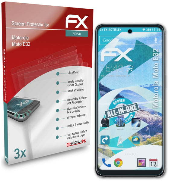 atFoliX FX-ActiFleX Displayschutzfolie für Motorola Moto E32