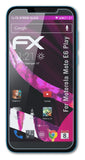 Glasfolie atFoliX kompatibel mit Motorola Moto E6 Play, 9H Hybrid-Glass FX