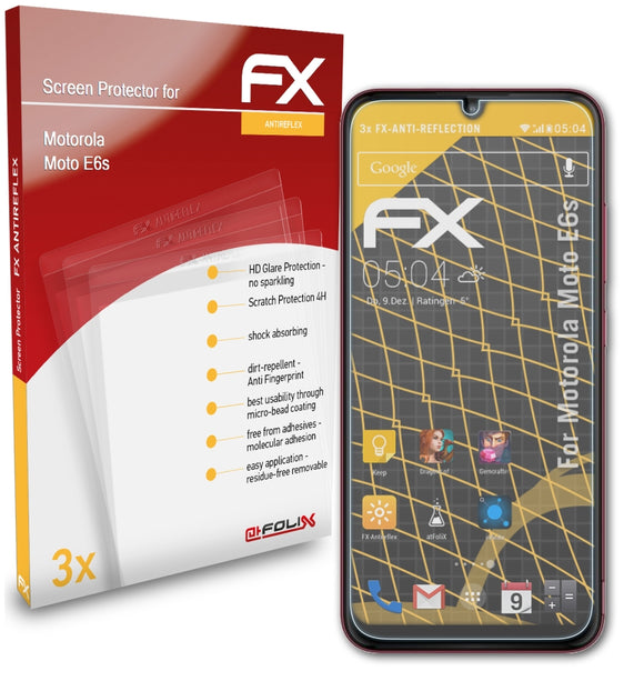 atFoliX FX-Antireflex Displayschutzfolie für Motorola Moto E6s