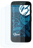 Schutzfolie Bruni kompatibel mit Motorola Moto G 1. Generation 2013, glasklare (2X)