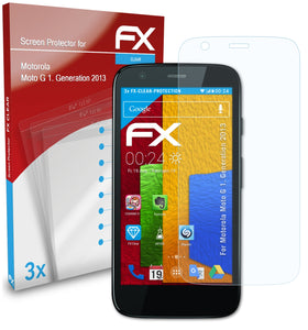 atFoliX FX-Clear Schutzfolie für Motorola Moto G (1. Generation 2013)