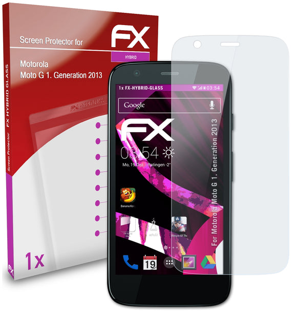 atFoliX FX-Hybrid-Glass Panzerglasfolie für Motorola Moto G (1. Generation 2013)