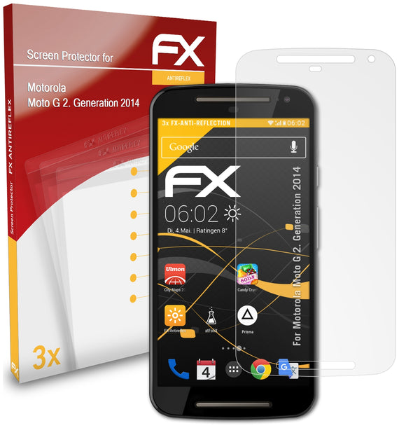 atFoliX FX-Antireflex Displayschutzfolie für Motorola Moto G (2. Generation 2014)