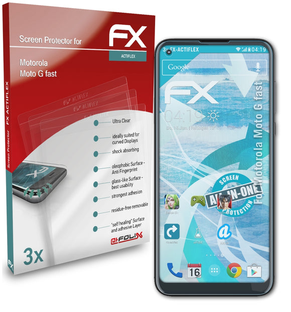 atFoliX FX-ActiFleX Displayschutzfolie für Motorola Moto G fast