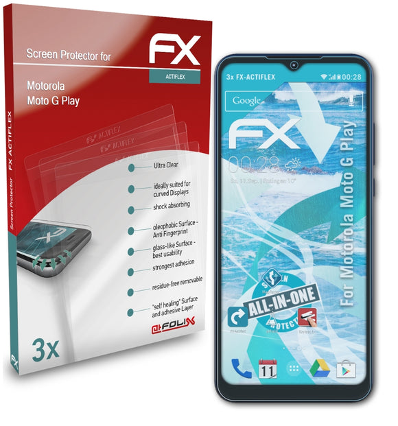 atFoliX FX-ActiFleX Displayschutzfolie für Motorola Moto G Play