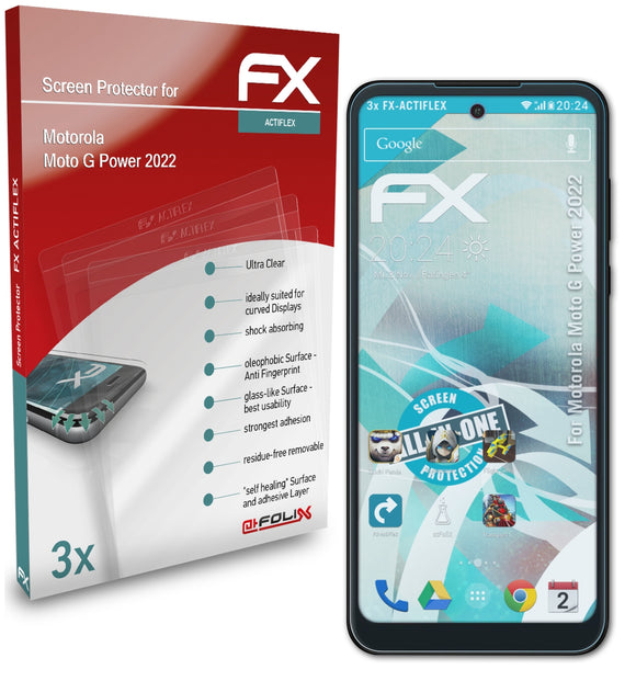 atFoliX FX-ActiFleX Displayschutzfolie für Motorola Moto G Power (2022)